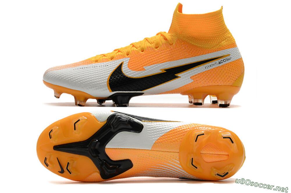 Men's Nike Mercurial Superfly 7 Elite FG Football Boots - Orange/White/Black 1