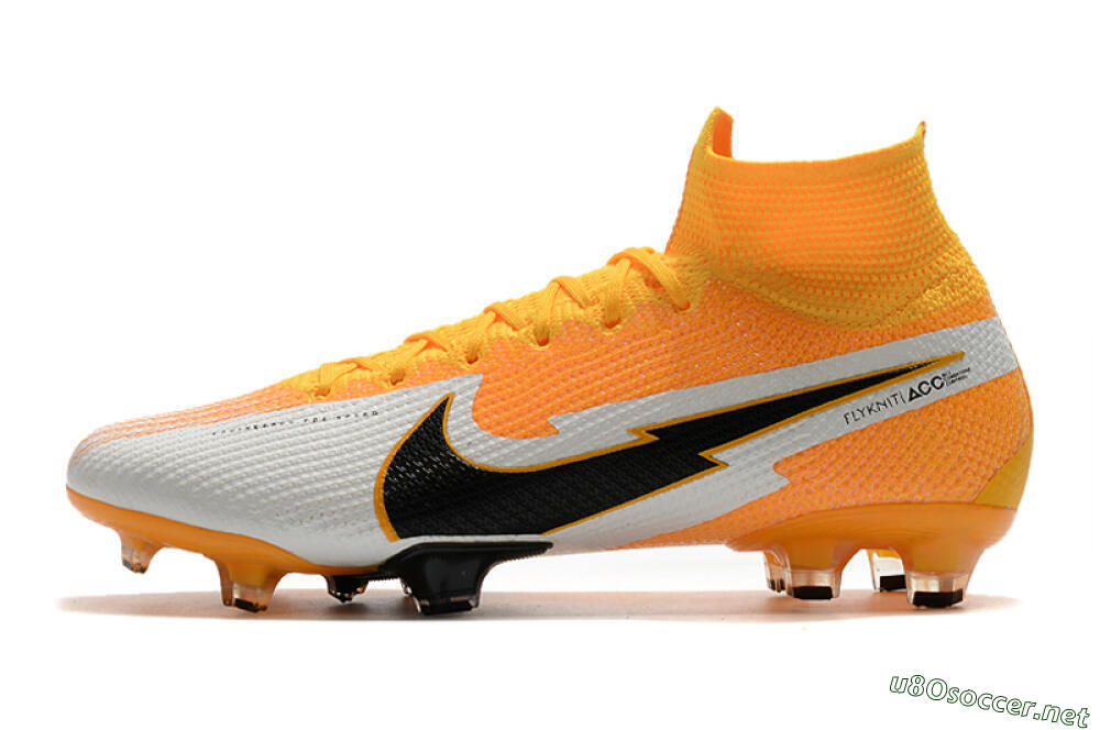 Men's Nike Mercurial Superfly 7 Elite FG Football Boots - Orange/White/Black 0