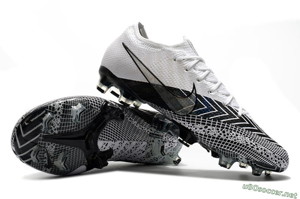 Men's Nike Mercurial Vapor 13 Elite FG Football Boots - Black/White/Blue 4