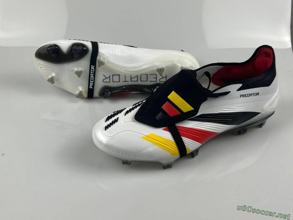 Men's Adidas Predator Elite Foldover Tongue FG Football Boots - White/Black/Red/Yellow