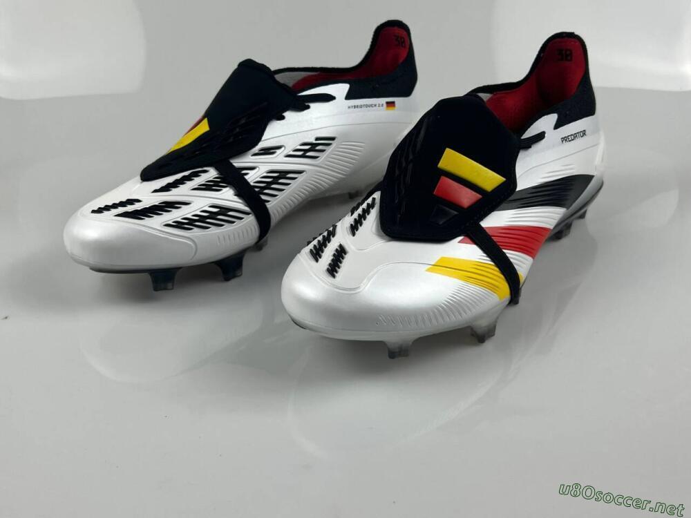 Men's Adidas Predator Elite Foldover Tongue FG Football Boots - White/Black/Red/Yellow