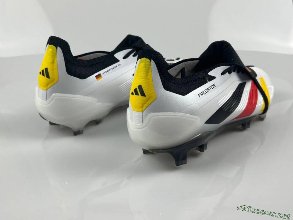 Men's Adidas Predator Elite Foldover Tongue FG Football Boots - White/Black/Red/Yellow