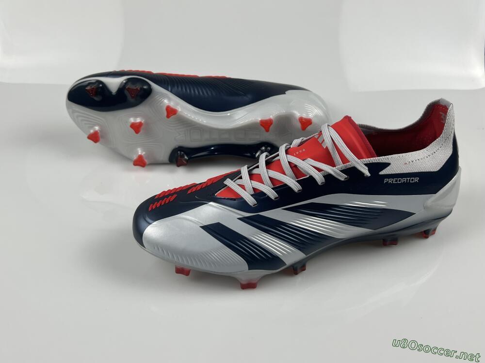 Men's Adidas Predator Accuracy Elite FG Football Boots - Silver/Blue/Red
