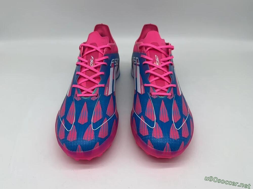 Men's Adidas F50 Elite TF Football Shoes - Blue/Pink/White