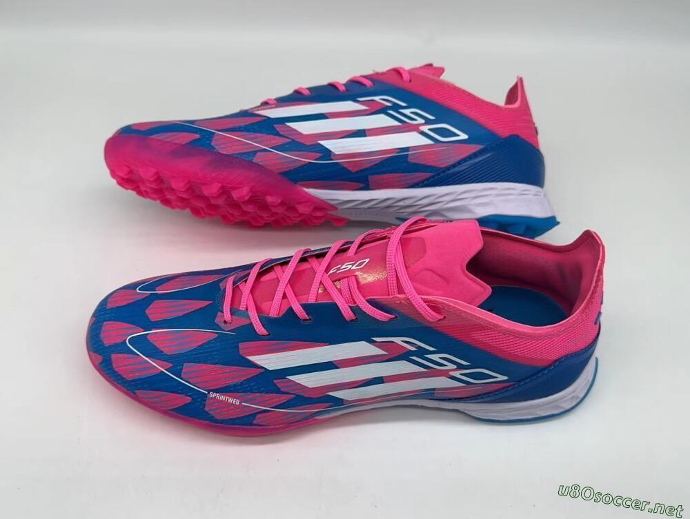 Men's Adidas F50 Elite TF Football Shoes - Blue/Pink/White