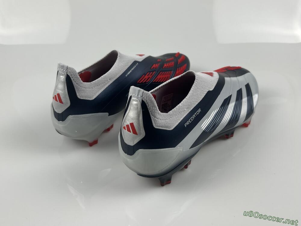 Men's Adidas Predator Accuracy+ Laceless FG Football Boots - Silver/Blue/Red