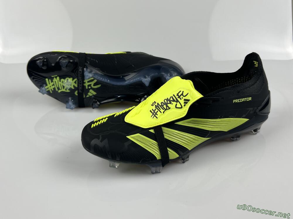 Unisex Adidas Predator Elite Foldover Tongue FG Football Boots - Black/Yellow/Blue