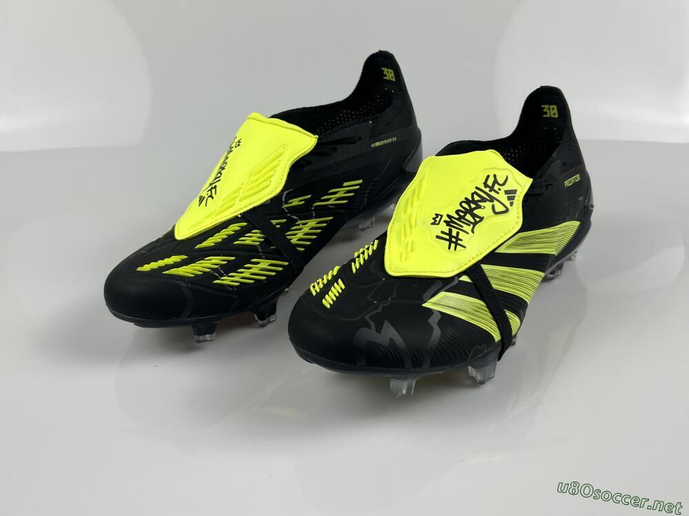 Unisex Adidas Predator Elite Foldover Tongue FG Football Boots - Black/Yellow/Blue
