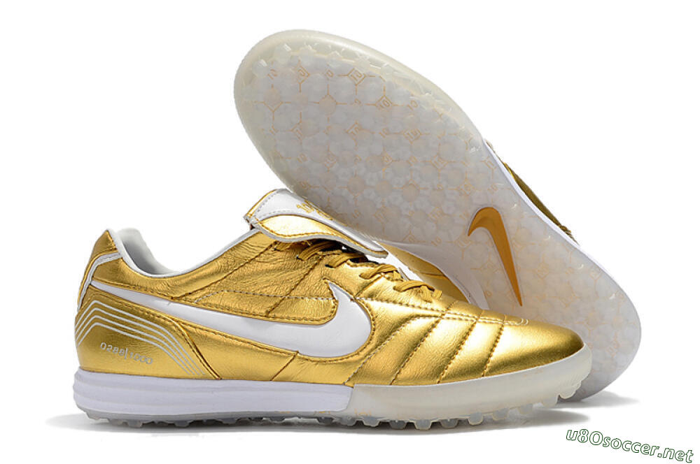 Men's Nike Tiempo Legend 7 Elite R10 TF Football Shoes - Gold/White 2