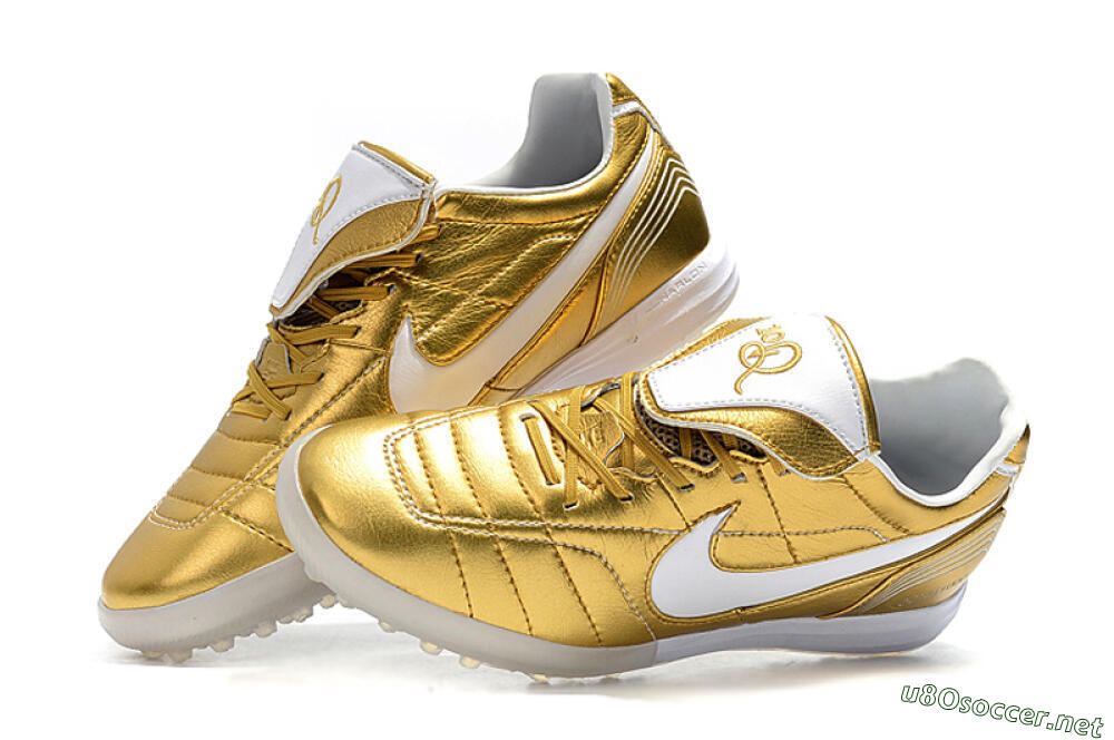 Men's Nike Tiempo Legend 7 Elite R10 TF Football Shoes - Gold/White 6