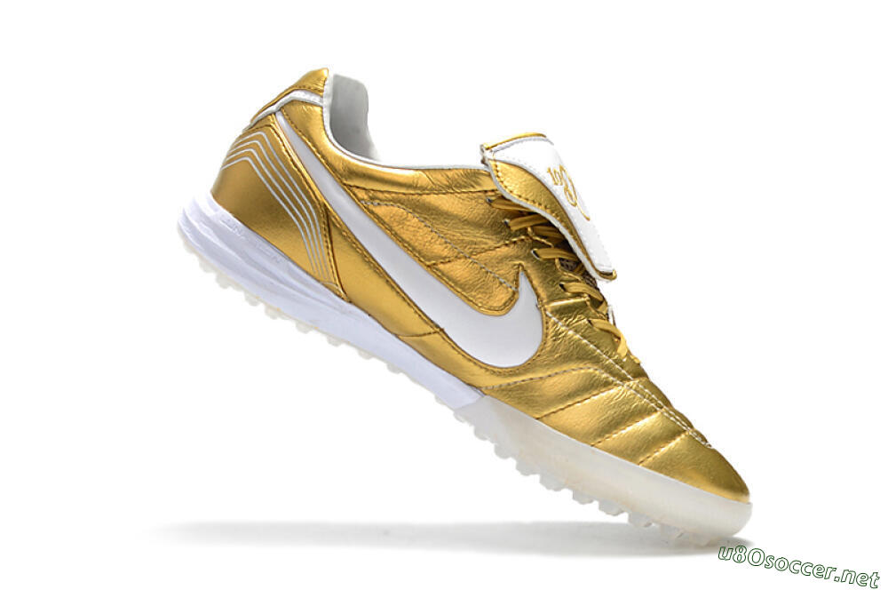 Men's Nike Tiempo Legend 7 Elite R10 TF Football Shoes - Gold/White 7