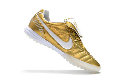 Men's Nike Tiempo Legend 7 Elite R10 TF Football Shoes - Gold/White