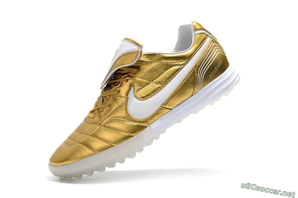 Men's Nike Tiempo Legend 7 Elite R10 TF Football Shoes - Gold/White 8