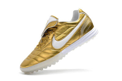 Men's Nike Tiempo Legend 7 Elite R10 TF Football Shoes - Gold/White