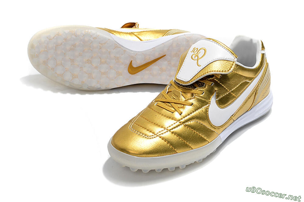 Men's Nike Tiempo Legend 7 Elite R10 TF Football Shoes - Gold/White 3