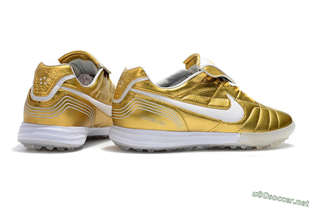 Men's Nike Tiempo Legend 7 Elite R10 TF Football Shoes - Gold/White 9
