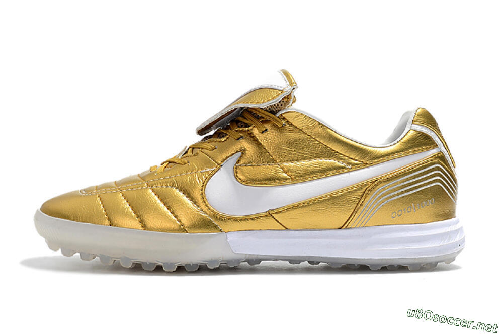 Men's Nike Tiempo Legend 7 Elite R10 TF Football Shoes - Gold/White 0