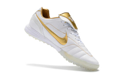 Men's Nike Tiempo Legend 7 Elite R10 TF Football Shoes - White/Gold