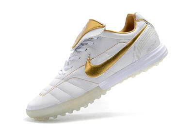 Men's Nike Tiempo Legend 7 Elite R10 TF Football Shoes - White/Gold