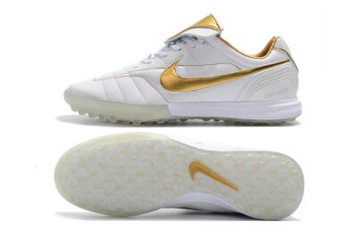Men's Nike Tiempo Legend 7 Elite R10 TF Football Shoes - White/Gold