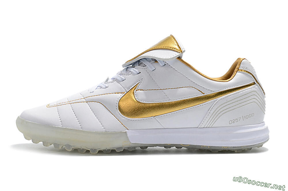 Men's Nike Tiempo Legend 7 Elite R10 TF Football Shoes - White/Gold 0