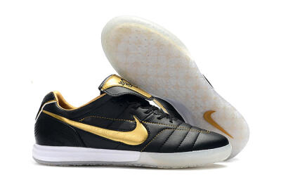 Men's Nike Tiempo Legend 7 Elite R10 IC Football Shoes - Black/Gold/White