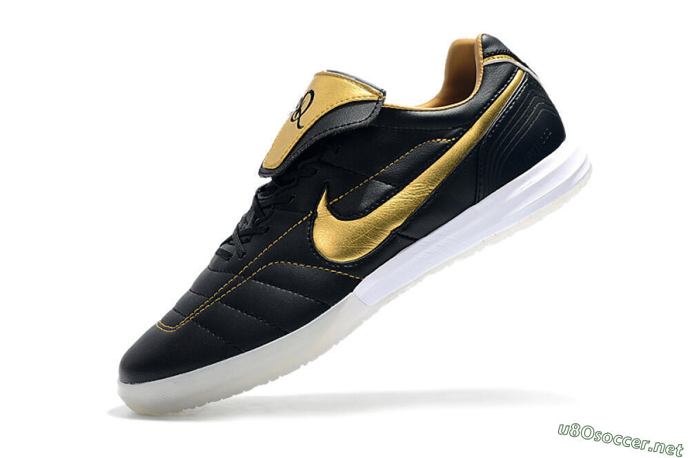Men's Nike Tiempo Legend 7 Elite R10 IC Football Shoes - Black/Gold/White 8
