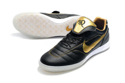 Men's Nike Tiempo Legend 7 Elite R10 IC Football Shoes - Black/Gold/White