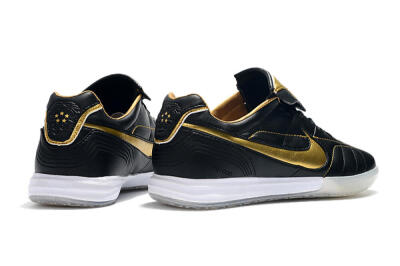 Men's Nike Tiempo Legend 7 Elite R10 IC Football Shoes - Black/Gold/White