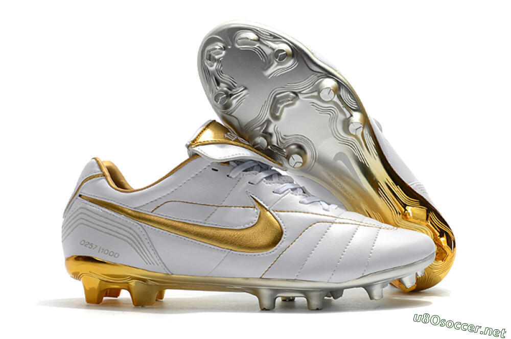 Men's Nike Tiempo Legend 7 Elite R10 FG Football Boots - White/Gold 2