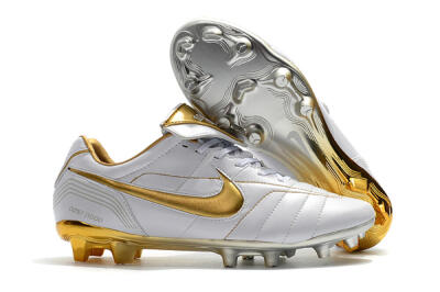 Men's Nike Tiempo Legend 7 Elite R10 FG Football Boots - White/Gold
