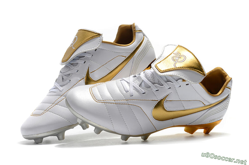 Men's Nike Tiempo Legend 7 Elite R10 FG Football Boots - White/Gold 6