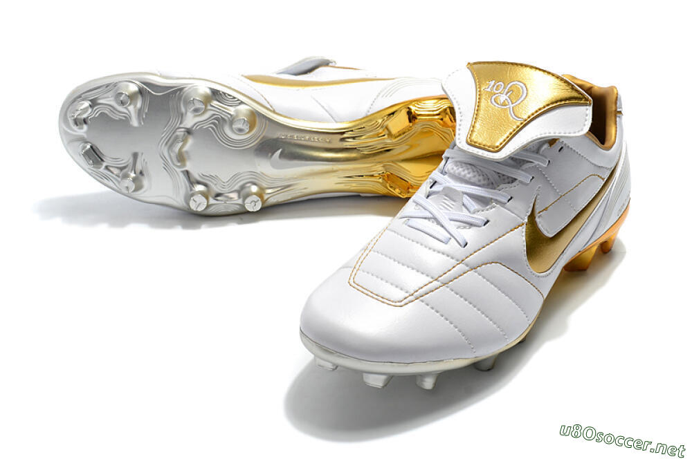 Men's Nike Tiempo Legend 7 Elite R10 FG Football Boots - White/Gold 3