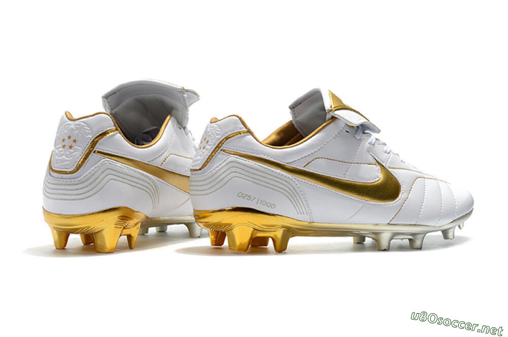 Men's Nike Tiempo Legend 7 Elite R10 FG Football Boots - White/Gold 9