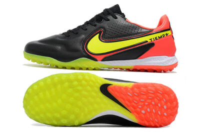 Men's Nike React Tiempo Legend 9 Pro TF Football Shoes - Black/Yellow/Red