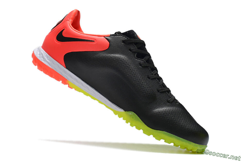 Men's Nike React Tiempo Legend 9 Pro TF Football Shoes - Black/Yellow/Red 4