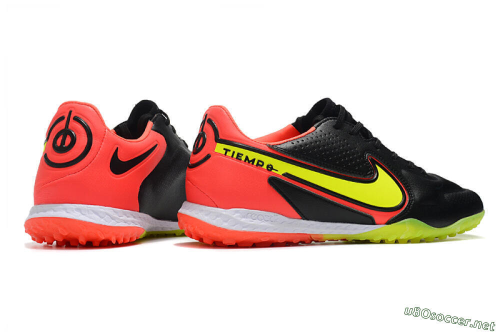 Men's Nike React Tiempo Legend 9 Pro TF Football Shoes - Black/Yellow/Red 6