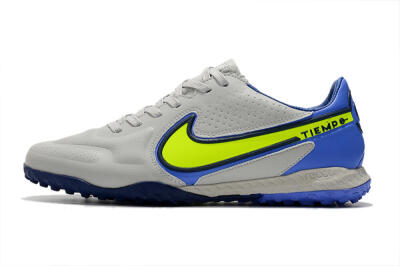 Men's Nike React Tiempo Legend 9 Pro TF Football Shoes - Grey/Yellow/Blue