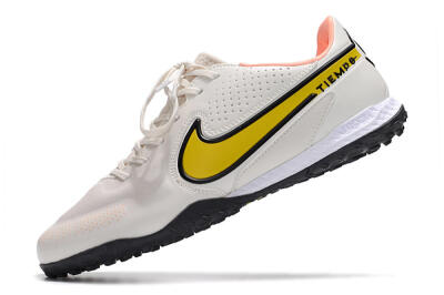 Men's Nike React Tiempo Legend 9 Pro TF Football Shoes - White/Yellow/Black