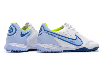 Men's Nike React Tiempo Legend 9 Pro TF Football Shoes - White/Blue/Yellow
