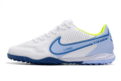 Men's Nike React Tiempo Legend 9 Pro TF Football Shoes - White/Blue/Yellow