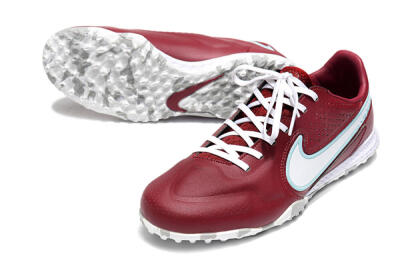 Men's Nike React Tiempo Legend 9 Pro TF Football Shoes - Red/White/Jade