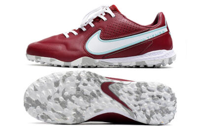 Men's Nike React Tiempo Legend 9 Pro TF Football Shoes - Red/White/Jade