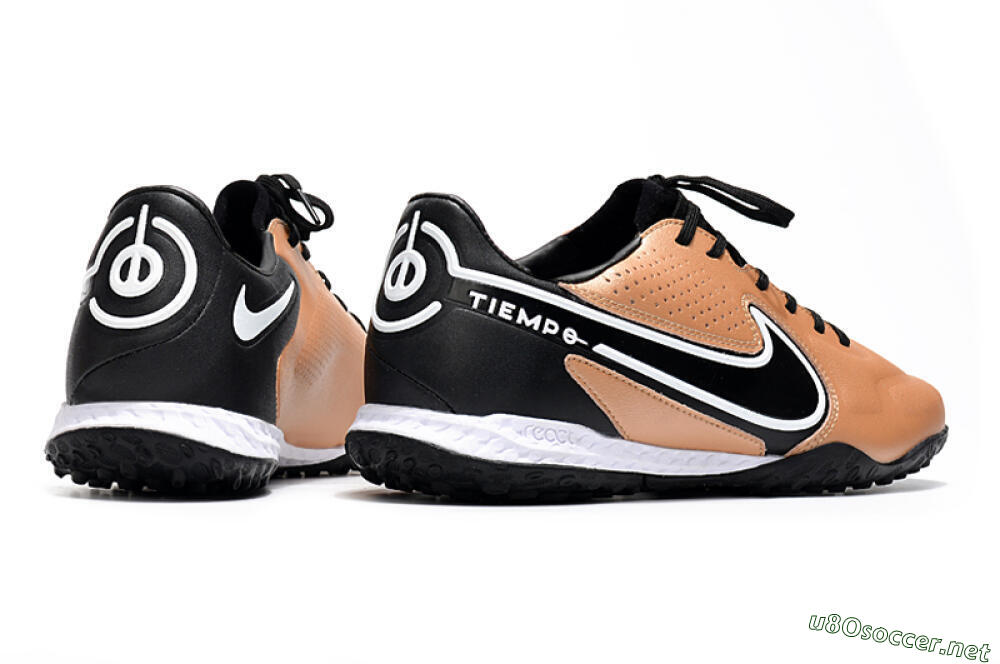 Men's Nike React Tiempo Legend 9 Pro TF Football Shoes - Gold/White/Black 6