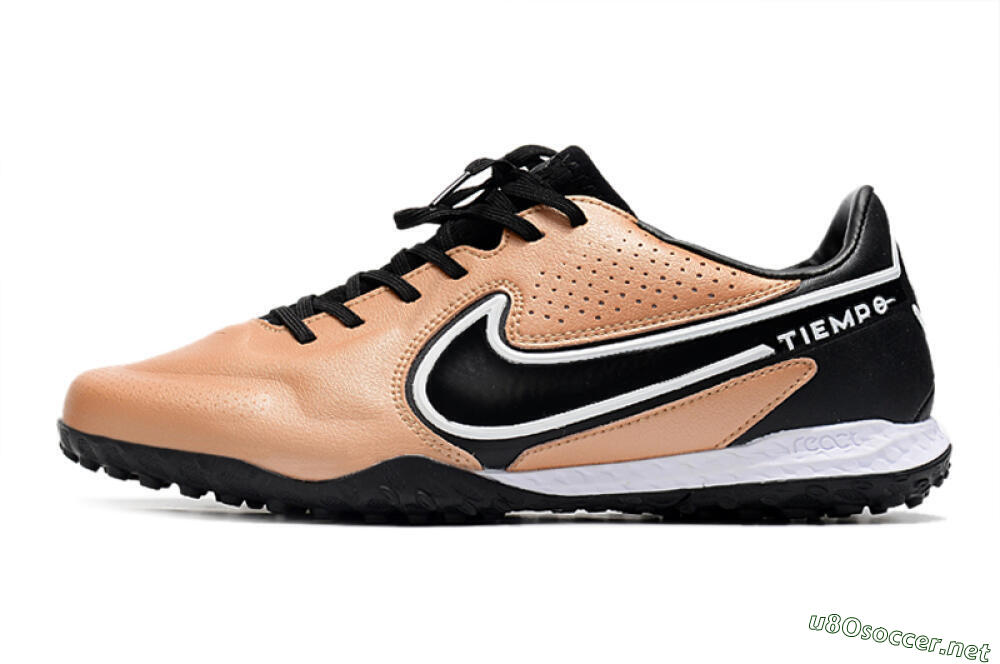 Men's Nike React Tiempo Legend 9 Pro TF Football Shoes - Gold/White/Black 0