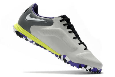 Men's Nike React Tiempo Legend 9 Pro TF Football Shoes - Grey/White/Black/Yellow