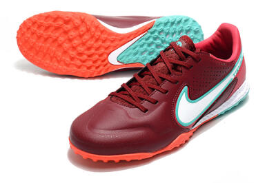 Men's Nike React Tiempo Legend 9 Pro TF Football Shoes - Red/White/Jade