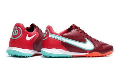 Men's Nike React Tiempo Legend 9 Pro TF Football Shoes - Red/White/Jade