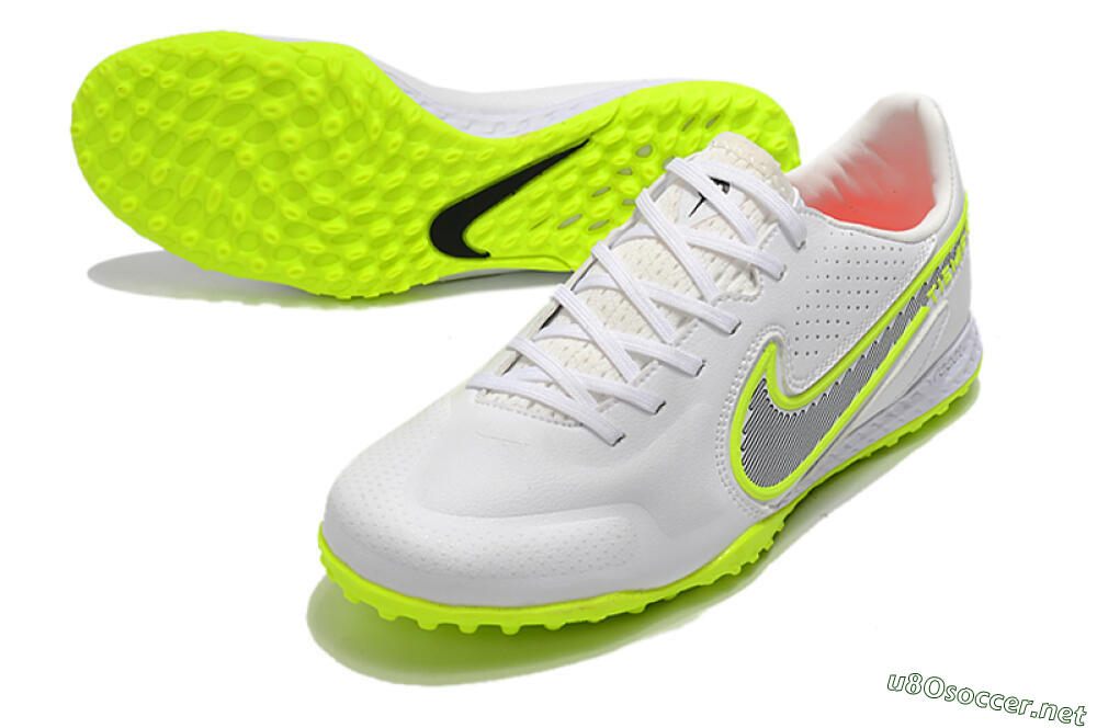 Men's Nike React Tiempo Legend 9 Pro TF Football Shoes - White/Yellow/Black 3