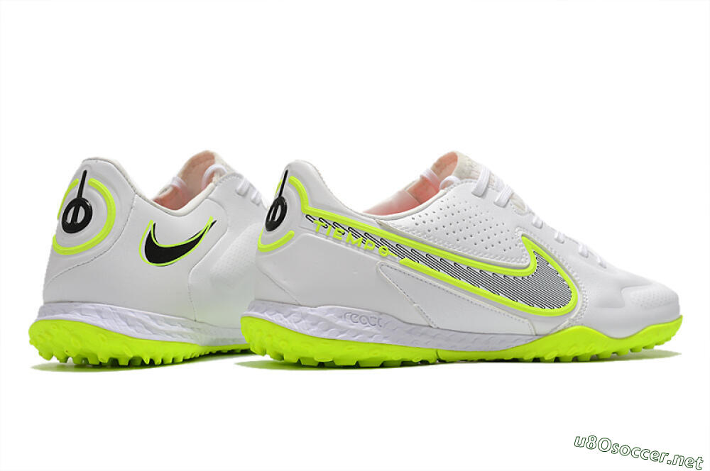 Men's Nike React Tiempo Legend 9 Pro TF Football Shoes - White/Yellow/Black 6
